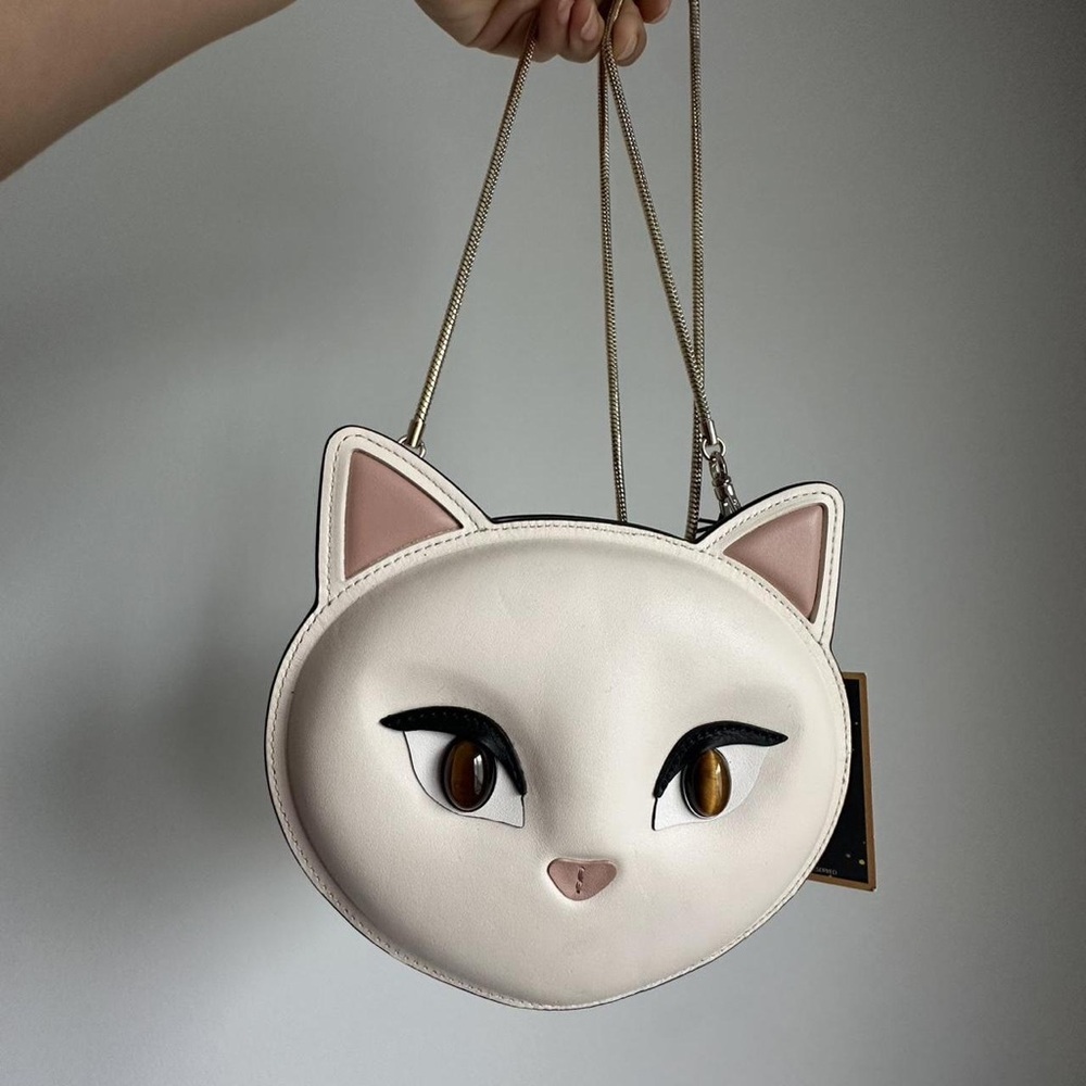 Kate Spade Cat Face Crossbody Bag - Cream and Pink